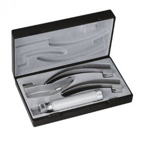 Estuche de laringoscopios ri-standard MacIntosh 2.7 V, mango tipo C, palas no. 2,3,4