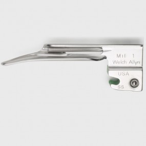 Hoja para laringoscopio recto miller  1 de fibra óptica