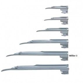 Hoja para laringoscopio de acero inoxidable Miller No. 3