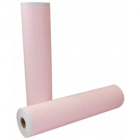 Papel para ECG rollo de 215 mm x 25 m paquete con 10 rollos
