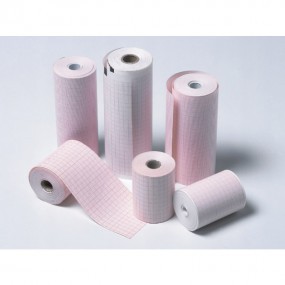 Papel para ECG rollo de 210 mm x 20 m para ELI230 rojo/franja blanca, caja con 10 rollos