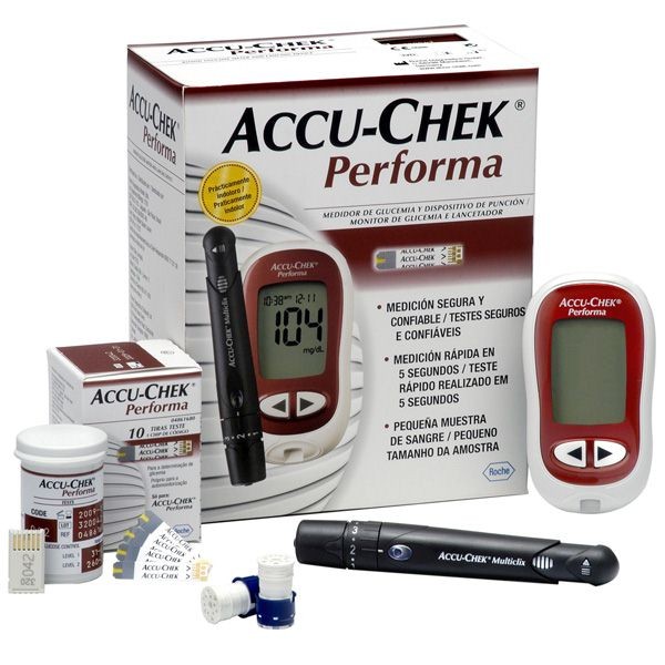 Glucometro Accu-Check performa con manual