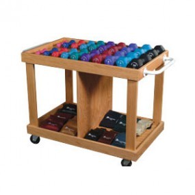 Mueble dumbbel porta pesas y polainas