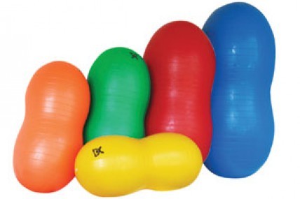 Pelota para ejercicio 40 cm amarilla tipo cacahuate