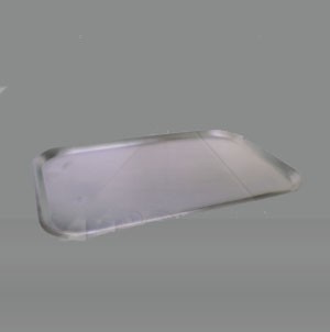 Charola para mesa de mayo 37.5 x 26 x 0.4 cm. de acero inoxidable