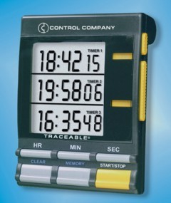 Reloj (cronometro) digital con 3 pantallas para pruebas de Apgar