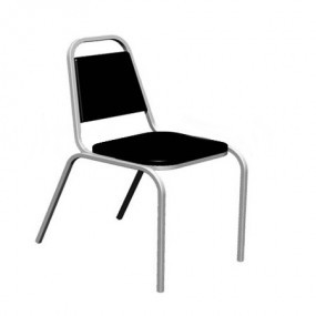 Silla apilable cromada "USA"