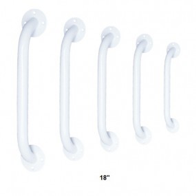 Barra para baño de 18" de acero esmaltado en color blanco