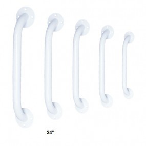 Barra para baño de 24" de acero esmaltado en color blanco