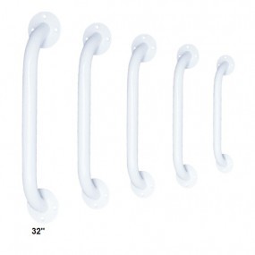Barra para baño de 32" de acero esmaltado en color blanco