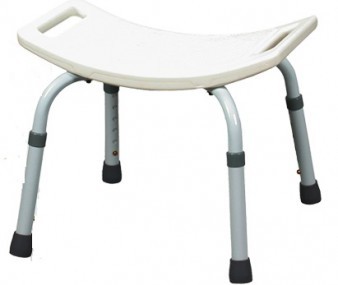 Banco para baño sin respaldo y textura antiderrapante