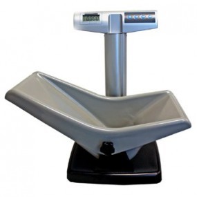 Bascula pediátrica digital con porta bebe de columna 23kg