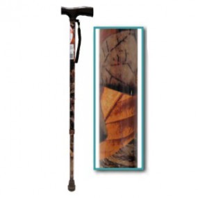 Bastón en "T" decorado de bosque