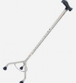 Bastón de tres apoyos color plata