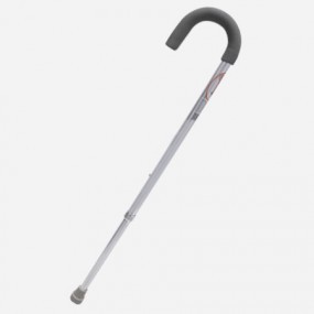 Bastón curvo color plata