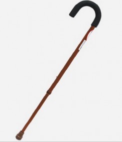 Bastón curvo color bronce