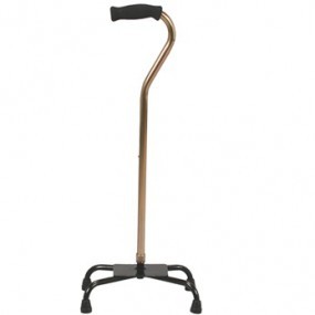 Bastón de aluminio de 4 apoyos color bronce