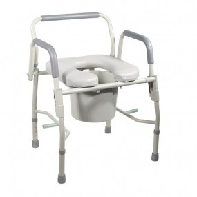 Silla cómodo de acero con asiento acojinado