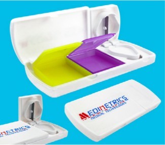 Pastillero rectangular dúo con cortador (20 piezas)