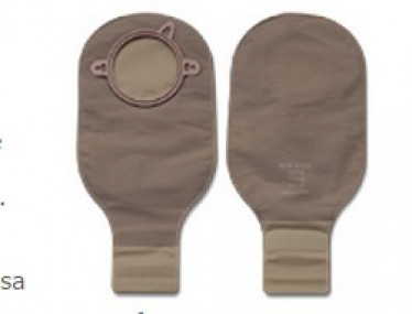 Bolsa drenable beige, sin filtro integrado, con dorso confort, aro de 57mm con 10 piezas