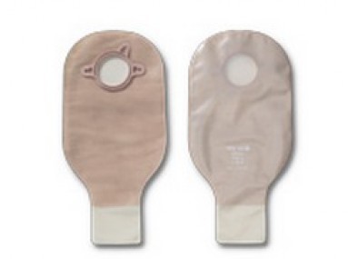 Bolsa drenable transparente, confort y con presillas, aro de 44mm, con 10 piezas