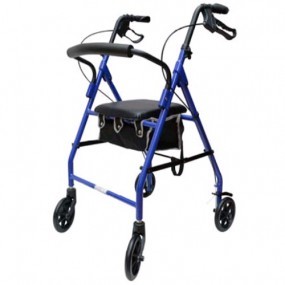 Andadera Rollator de aluminio AJ-N1025BL color azul