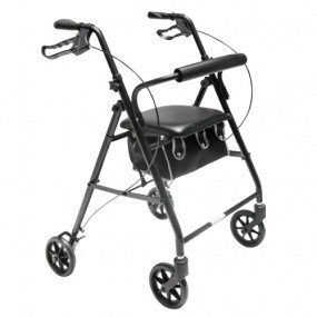Andadera Rollator de acero AJ-2025BK color negro