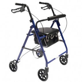 Andadera Rollator de acero AJ-2025BL color azul