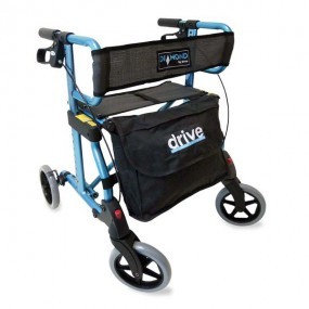 Andadera Rollator Diamond azul con bolsa 740B