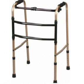 Andadera caminadora recíproca de aluminio inodizado (color bronce)