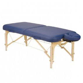 Mesa para masaje plegable SPIRIT II zafiro con soporte para cabeza y bolsa negra