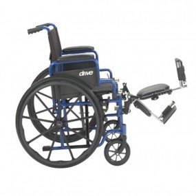 Silla de ruedas de 18" Streak con elevapiernas color azul