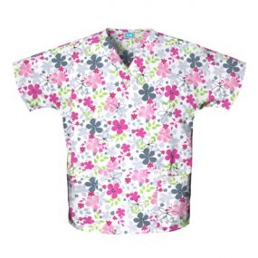 Filipina cuello "v" con impresiones