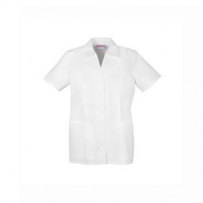 Filipina de botón frontal blanca