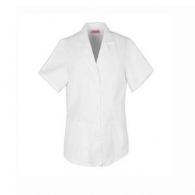 Filipina de boton frontal blanca