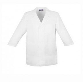 Bata larga blanca de laboratorio unisex 40"