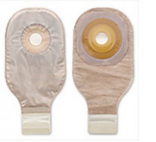 Bolsa drenable premier con barrera flextend, convexa, precortada 35mm transparente