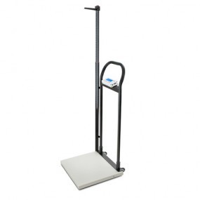 Báscula electrónica con barandal y estadímetro cap. 300 kg