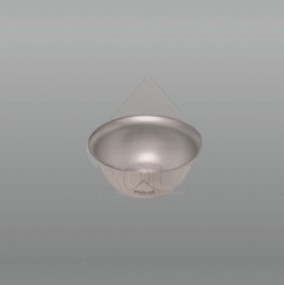 Taza para yodo 0.17 lts. de acero inoxidabe