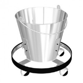 Portacubeta rodable en acero inóxidable sin cubeta