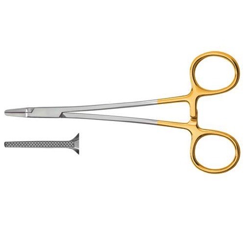 Porta agujas Mayo hegar 15 cm. tugsteno Premium