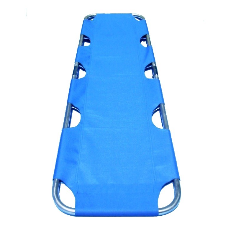 Camilla plegable de aluminio, tela de nylon, tipo marina