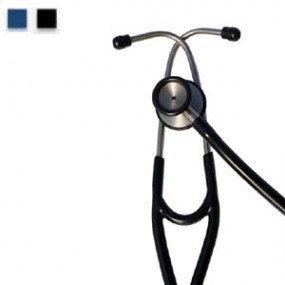 Estetoscopio Medstar de acero inoxidable para cardiología color azul y negro