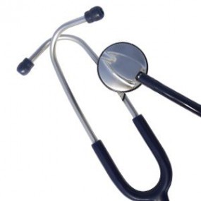 Estetoscopio Medstar de una campana de lujo color azul y negro