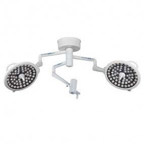 Lámpara para quirófano doble de techo + camara de video LED de 120,000 Luxes Mod. System Two
