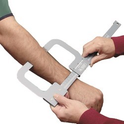 Antropómetro de aluminio chico rango de 0 a 30 cm