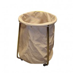 Carro para ropa sucia tubular cromado