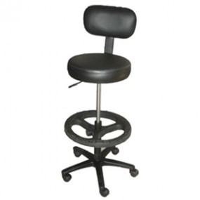 Banco modelo 2000 con respaldo, pistón cajero y descansapies