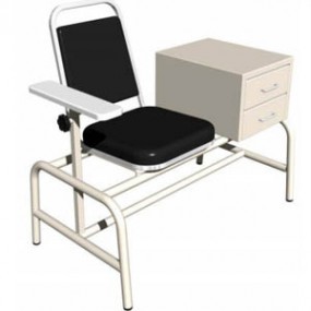 Mesa con silla para toma de muestras