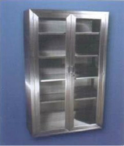 Vitrina doble para quirófano acero inoxidable